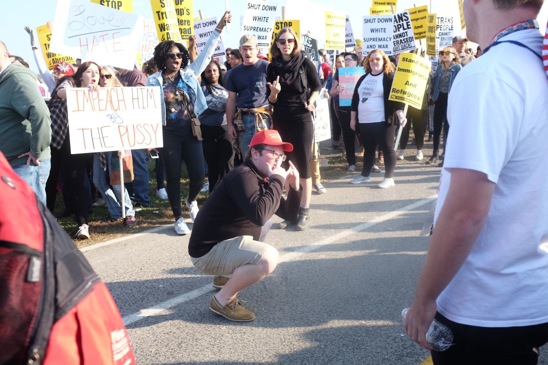 Photos: Trump critics protest at Southern Illinois rally